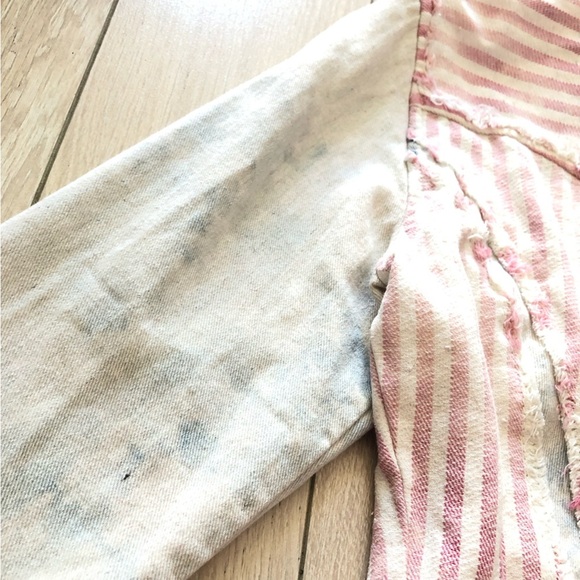 Free People We The Free Americana Distressed Button Down Shirt Size XS - Picture 15 of 15